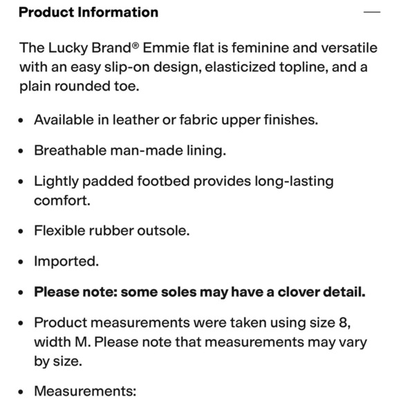 Lucky Brand Bkack Emmie Ballet Flats Size 6 1/2 - Picture 12 of 12